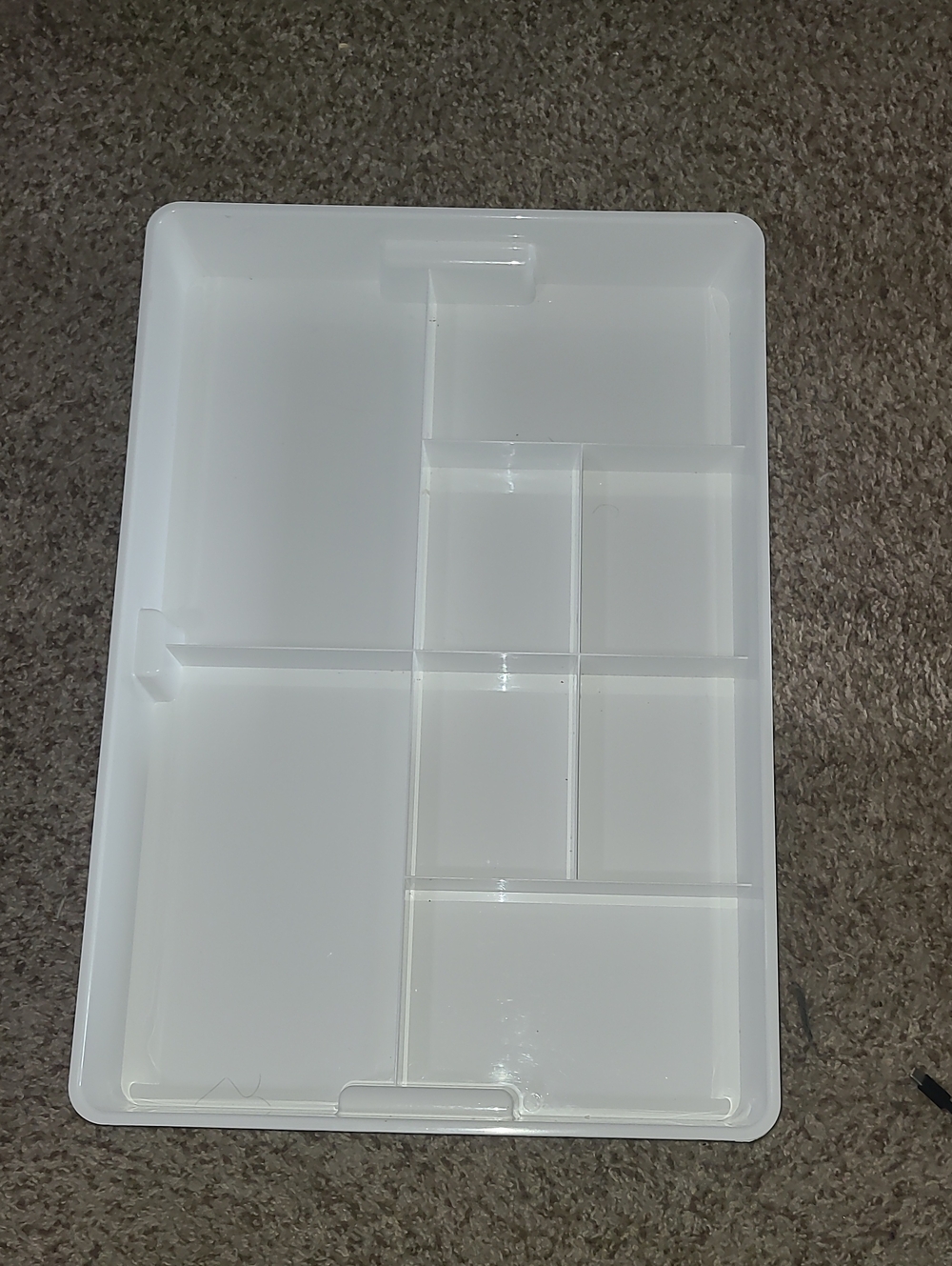 IKEA White Plastic Drawer Organizer with Multiple Compartments